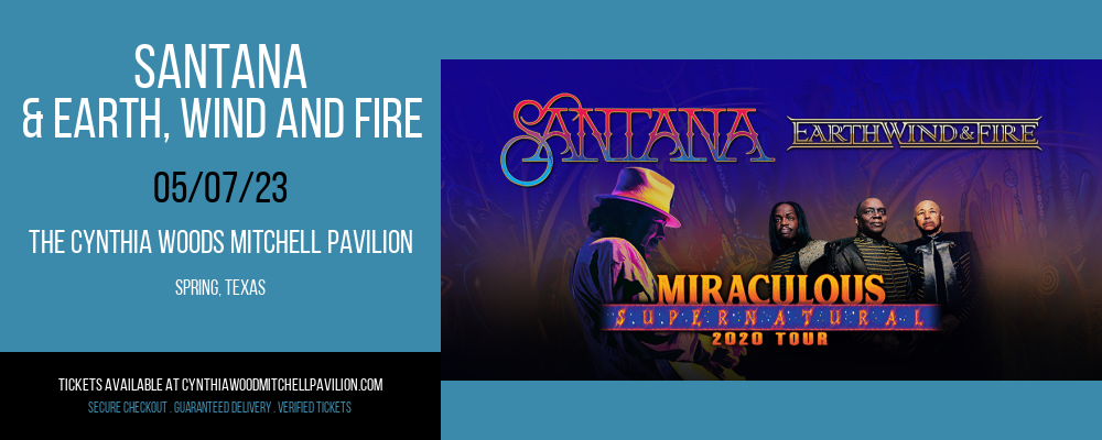 Santana & Earth, Wind and Fire at Cynthia Woods Mitchell Pavilion