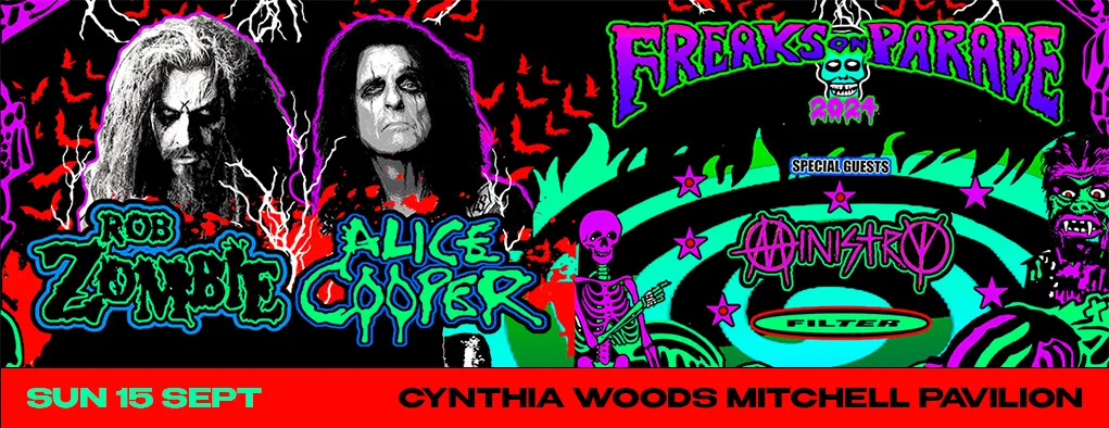 Rob Zombie & Alice Cooper at The Cynthia Woods Mitchell Pavilion