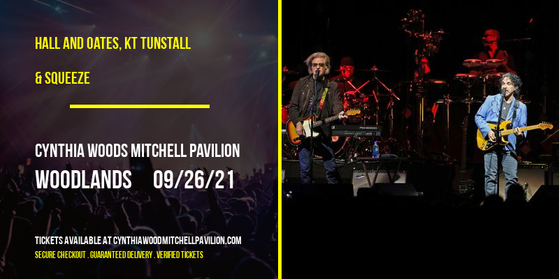 Hall and Oates, KT Tunstall & Squeeze at Cynthia Woods Mitchell Pavilion